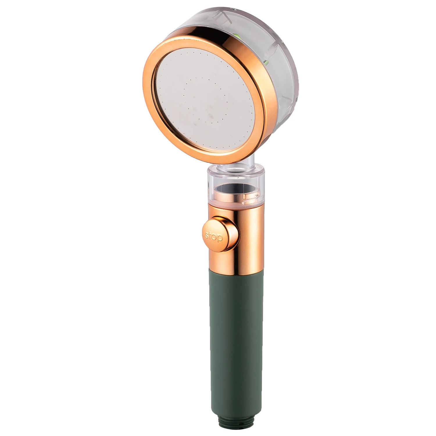 TB-SH025 Tengbo Gold Spinning Fan vortex detachable Water saver Driven With Small Turbo Spray Hand Shower Head For Bathroom