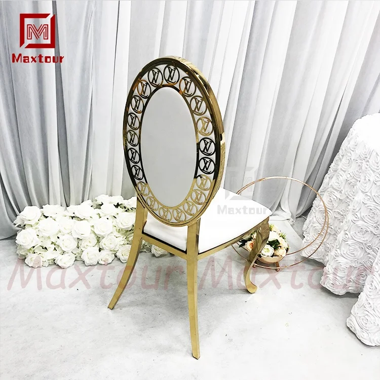 Nordic Royal Hotel Chairs Luxury round Back Wedding and Event Chair with Fancy High Back for High-Class Venues