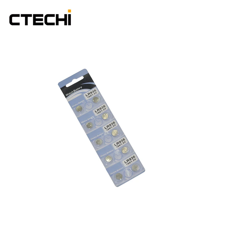 CTECHi CT-LR936/194/AG9 Battery 1.5V 60mAh Alkaline Button Batteries Coin Cell for Watch