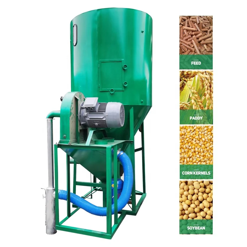 September Special Offer Best choice for small farmer 1 ton animal feed grinder and feed mixer machine