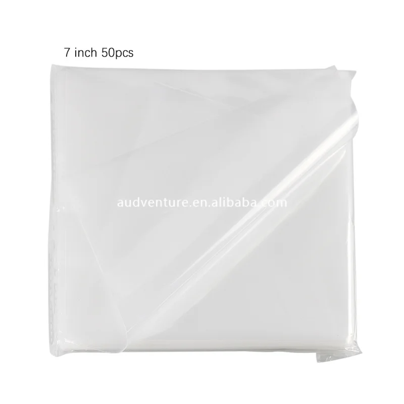 7-inch and 12-inch vinyl record sleeves made of LDPE Vinyl outer record sleeves Record bag packaging of 50 pcs