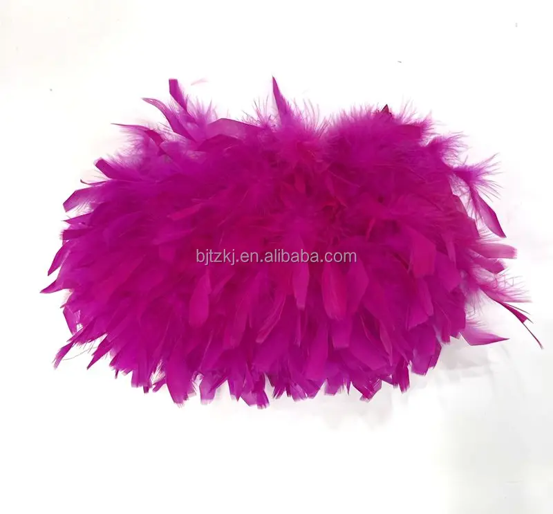 Top Quality Cheap Feather Trim White Dyed Turkey Feather Fringe Trimmings For Clothing