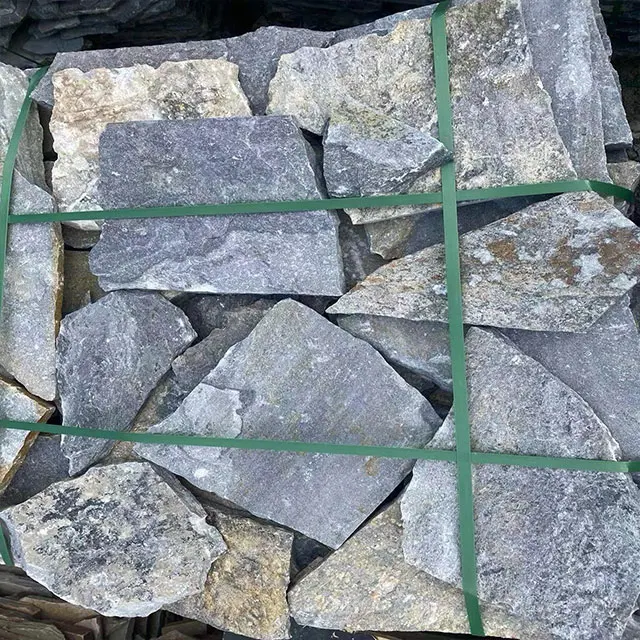 Blue color Slate Wall Crazy Decorative Wall Tiles Rock Slate Wall Stone