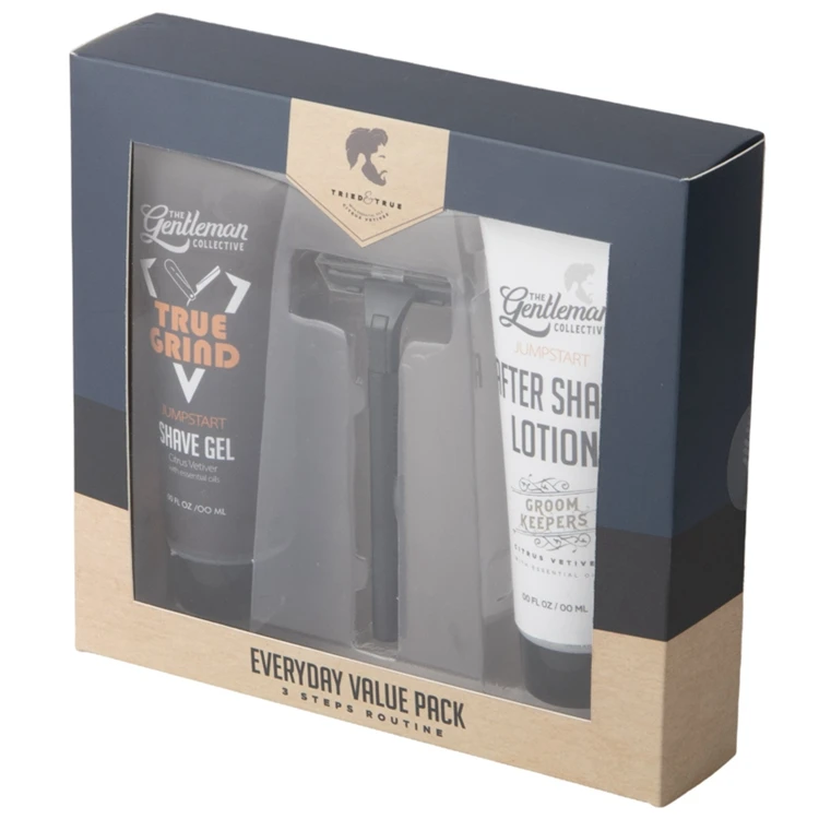 Elegance Premium Set Man Care Shaving Products Disposable Razor After Lotion Shave Gel