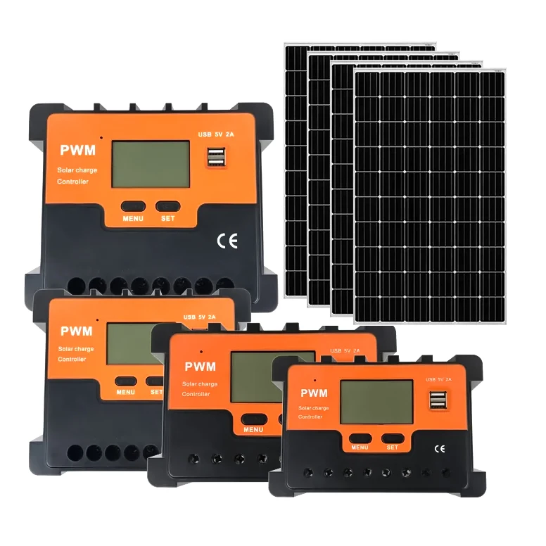 China manufacturer customized battery panel charger regulator dual usb car 10a 20a 30a 12v 24v 48v pwm solar charging controller