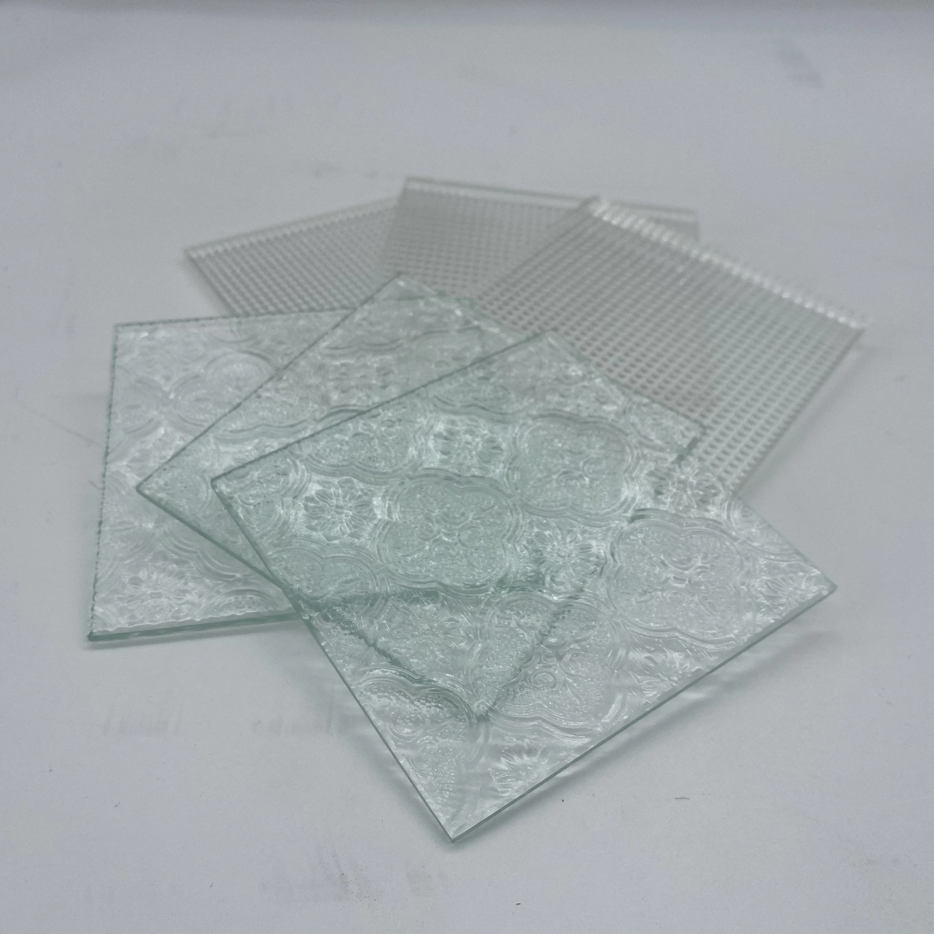 5mm 6mm 8mm 10mm 12mm Customized design Figure Glass Tempered Pattern Glass Begonia embossed glass