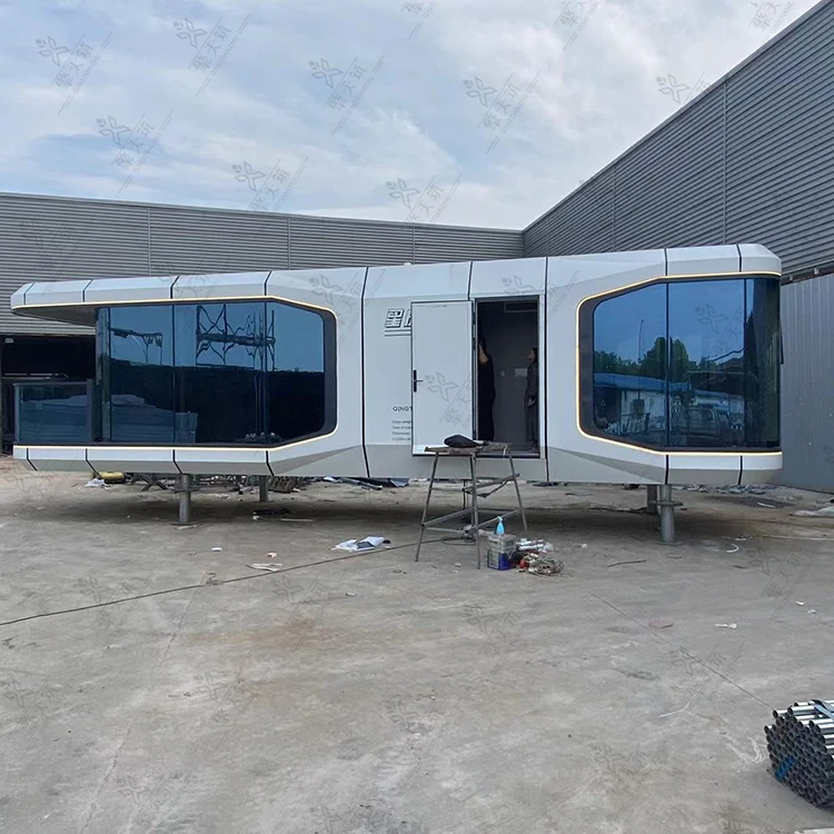 Новый Популярный сборный контейнер для отеля кубический капсульный дом модульный крошечный с 2