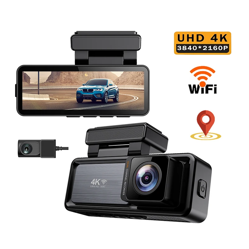 x20 dual lens 4k mini dashcam with wifi gps logger g-sensor fix max 512g card