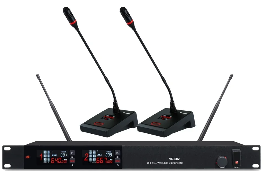 VR602 UHF PLL wireless Microphone for ktv karaoke singing Handheld Headset Lavalier 500-900Mhz super stable KTV singing Mic