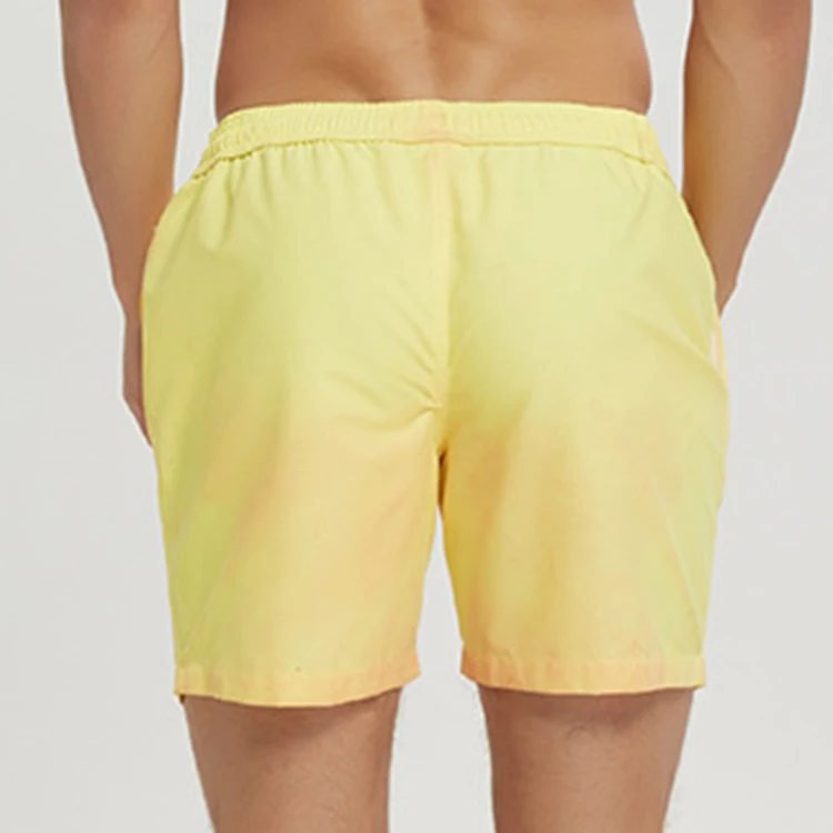 Custom Mens Swim Shorts Swimming Clothes Trunks Man  Beach Short Swim Trunk Quick Dry Color Changing Beach Wear