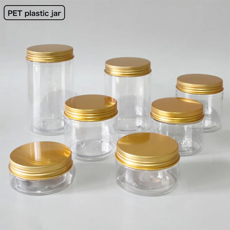 Cream Container with Lid 32oz Round Food Grade Clear Pet Plastic Wholesale 50g 50ml 100ml 120ml 150 Ml 200ml 250ml 2 Oz 4oz 16oz