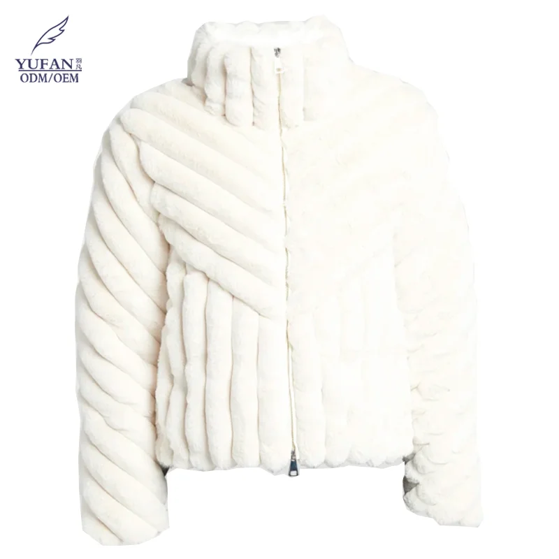 YuFan ODM Wholesale Custom Solid Color Ladies Loose Jacket Sherpa Winter Coat For Women Street Fashion Fleece
