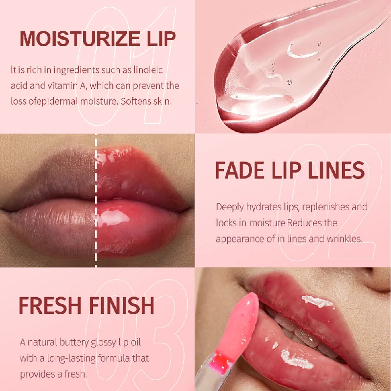 6 Color Lip-Dyeing Liquid Oil Lipstick Lip-Biting Liquid Lip Glaze Moisturizing Long-Lasting Waterproof No Blooming