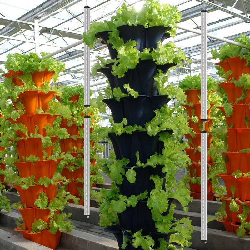 Double Sied Agricultural Vertical Growth Plant Lamp New Led Grow Tube Light 100w 200w For Hydroponic Lettuce