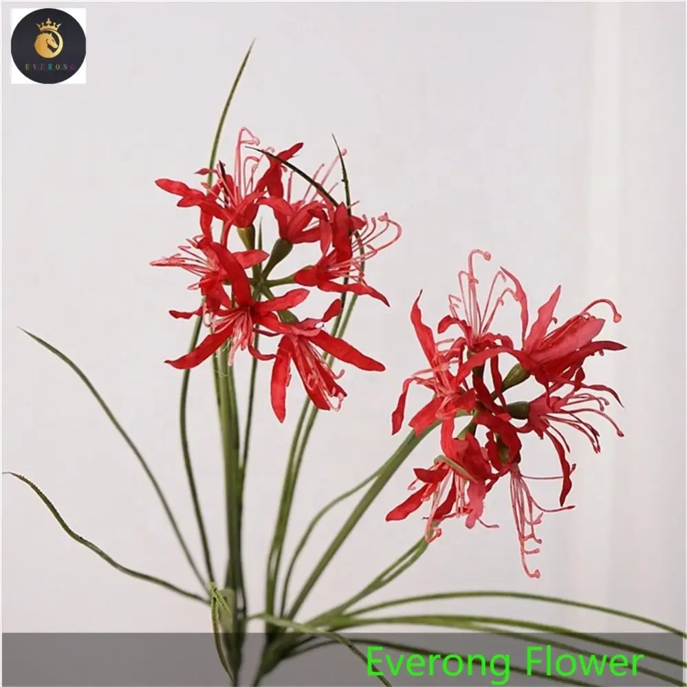 EV-J594 искусственные луковицы Lycoris Radiata Искусственные Красные паучьи лилии шелковые цветы равноденствия красная мандюсака