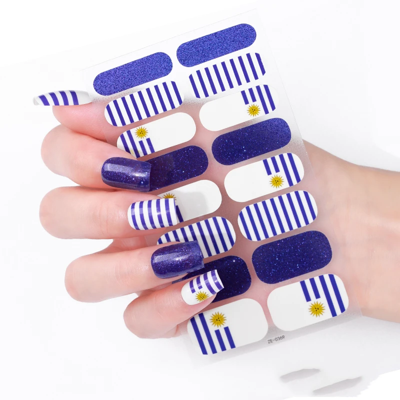 new design nail wraps US country flag 16 strips sheet polish paper collated strip framing nails art stripping tape liner sticker