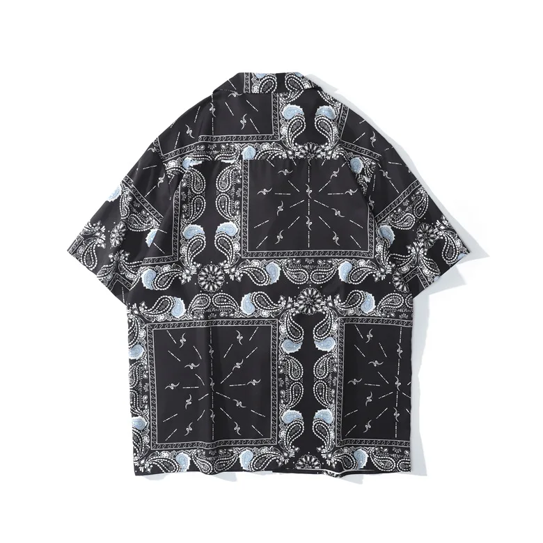 Custom Peach Soft Mens Beach Wear Sea Hawaiian Shirts Casual Shirts 100% Cotton Men Short Summer Hawaiian Shirts Animal Pattern