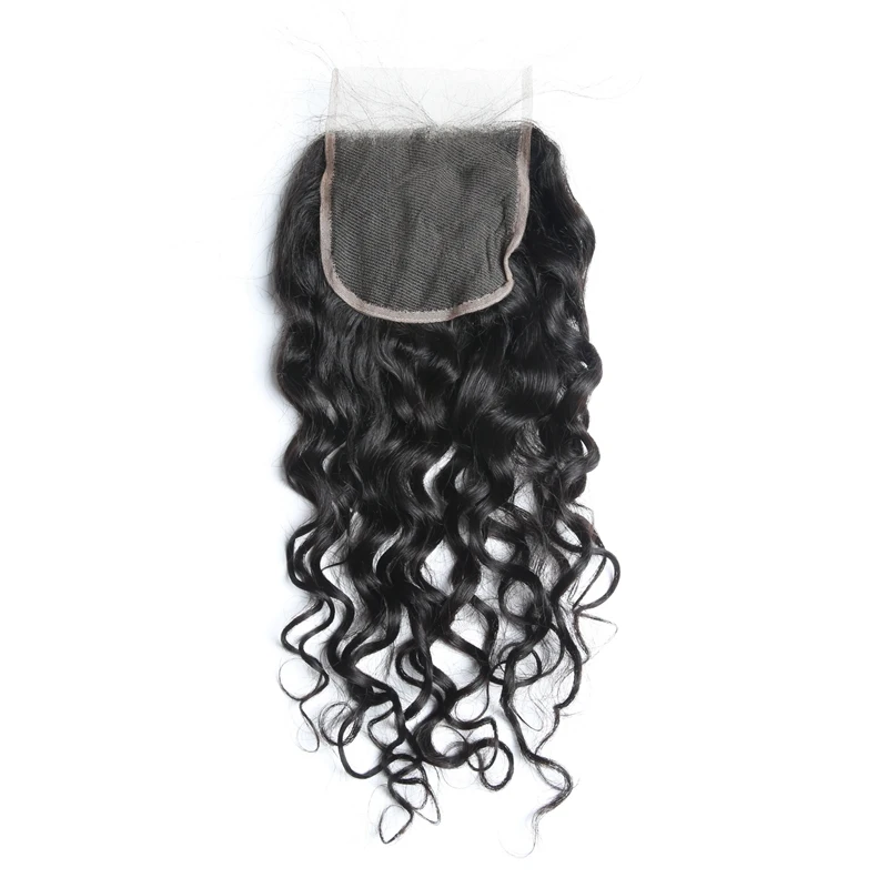 Frontal With Bundles 7x7 6x6 5x5 4X4 Water Wave Transparent Swiss Front Human Hair Virgin Cheap Lace Closure