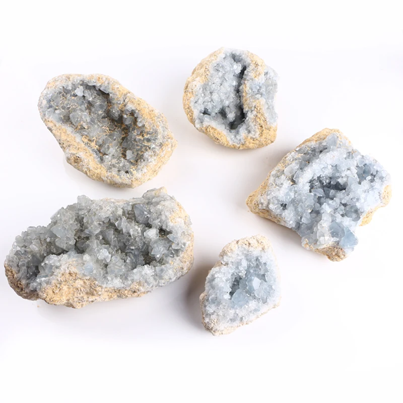 
China Manufacturer Natural crystal quartz blue crystal cluster hole for sale 