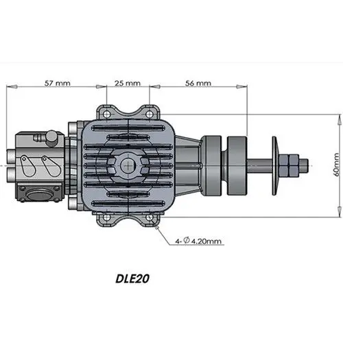 Hot DLE 20 20CC Original Metal GAS Engine For Radio Control RC Airplane Model  DLE20 20CC Gas Engine