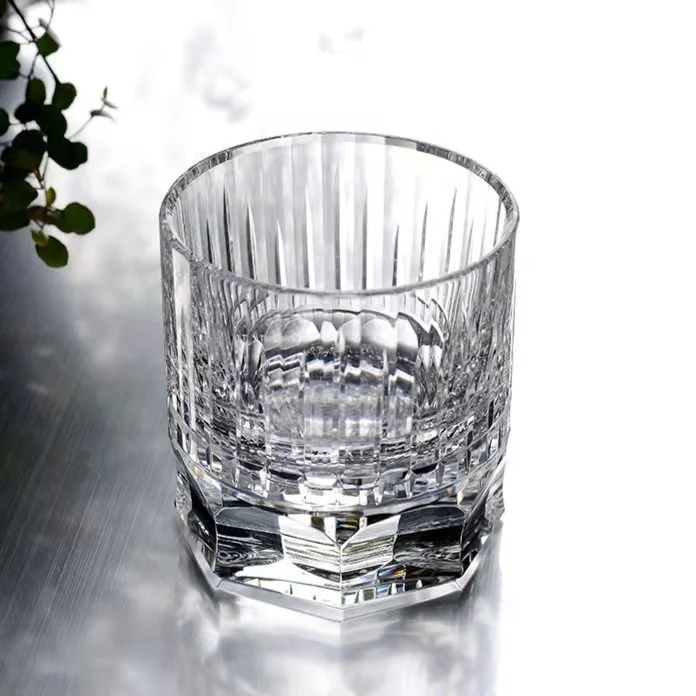 Customize tumbler whisky shot glass crystal craft cup crystal wine cup for home decoration