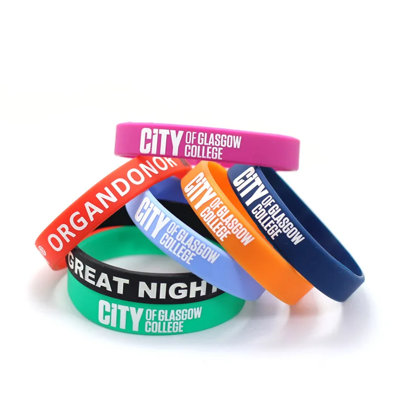 Factory Cheap Custom Glowing Led Event Silicone Wristband with Logo Engraved Rubber Bracelet Printing Your Own Logo