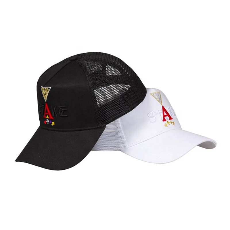 Make Customized Design 5 Panel Trucker Hats Caps With Embroidery Logos