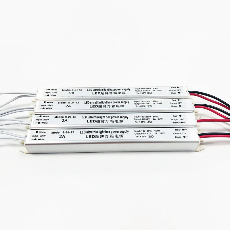 
Ultrathin LED light box power supply constant voltage 12V 2A 24W slim switch power supply for led strip 