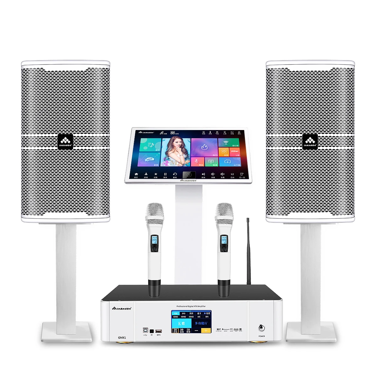Wholesale InAndOn Singing Machine Karaoke 21.5' Professional Karaoke System Set 6TB Touch Screen Juke Box KTV Karaoke Player
