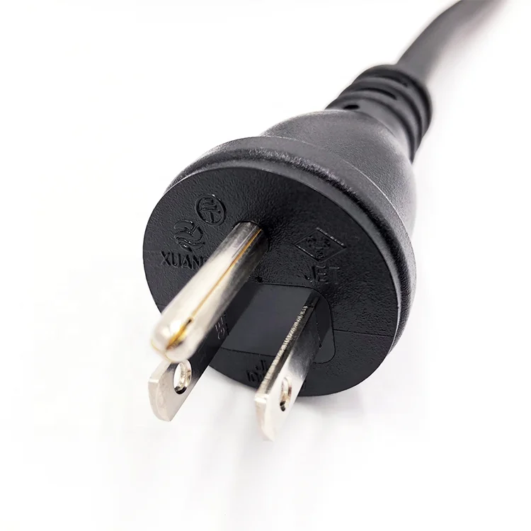 PSE standard 3-phase japan ac power plug with ground wire