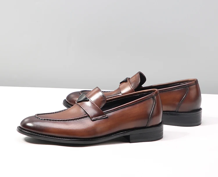 Handmade Genuine Leather Men Shoes italian Large Size Boys Shoe Official Formal Dress Shoes