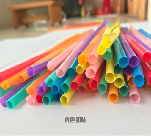 FEST Different Fold Disposable Straw Colorful Drinking Straw Milk Tea Food Grade Suck Bubble Tea Straw for drink