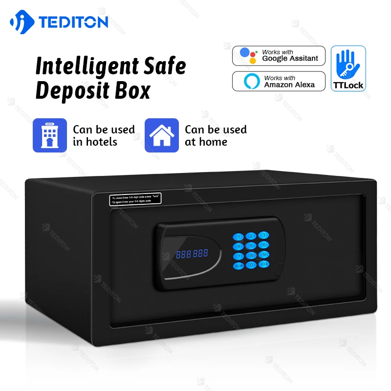 Big hotel room safe box electronic digital watch hidden gun safe box safe box drawer type