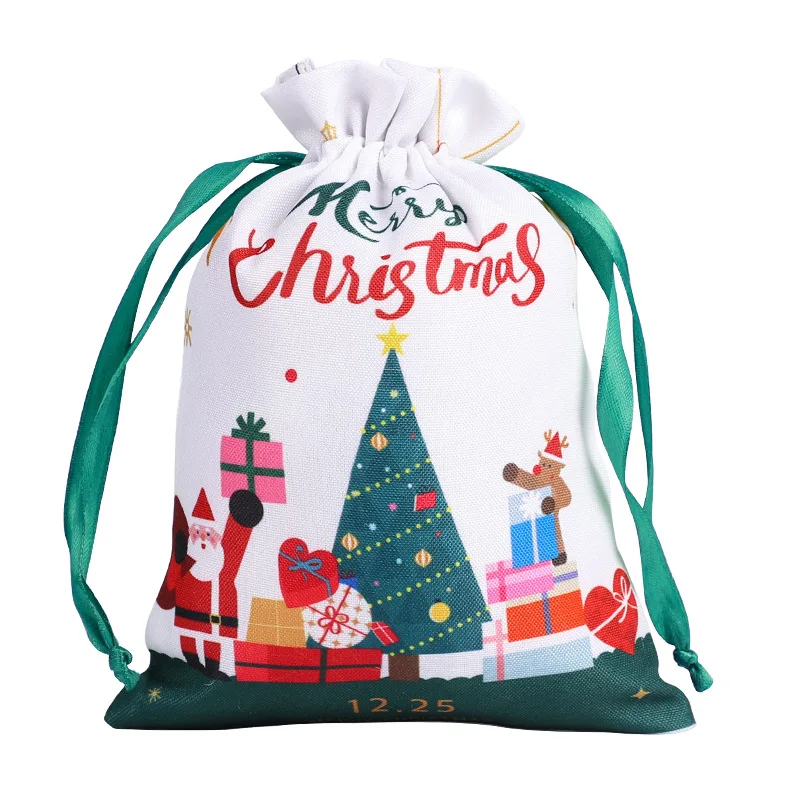 Santa Claus Flap Pocket Pants Stylish Polyester Gift Bag for Party Decorations Christmas Full Gift Packaging