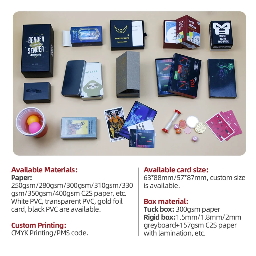 Хорошее качество индивидуальная печать и коробка покупка онлайн подарок для напитков семейная карточная игра