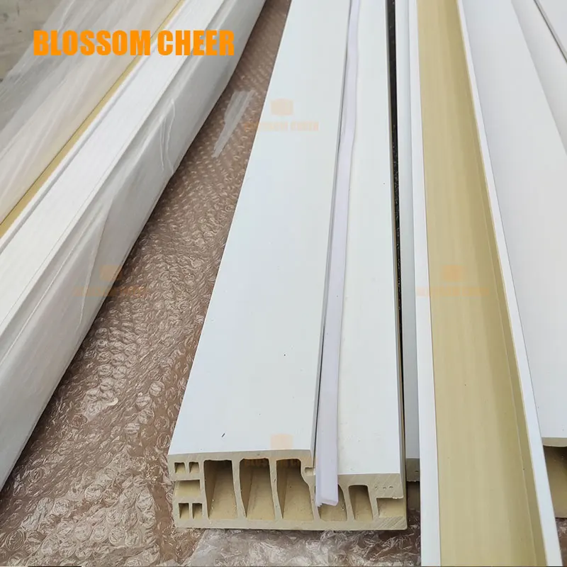 Hot Sale Design Water-Proof Anti-corrsion Mold White Color Interior Washroom Room Bathroom Toilet WPC Door For Houses Internal