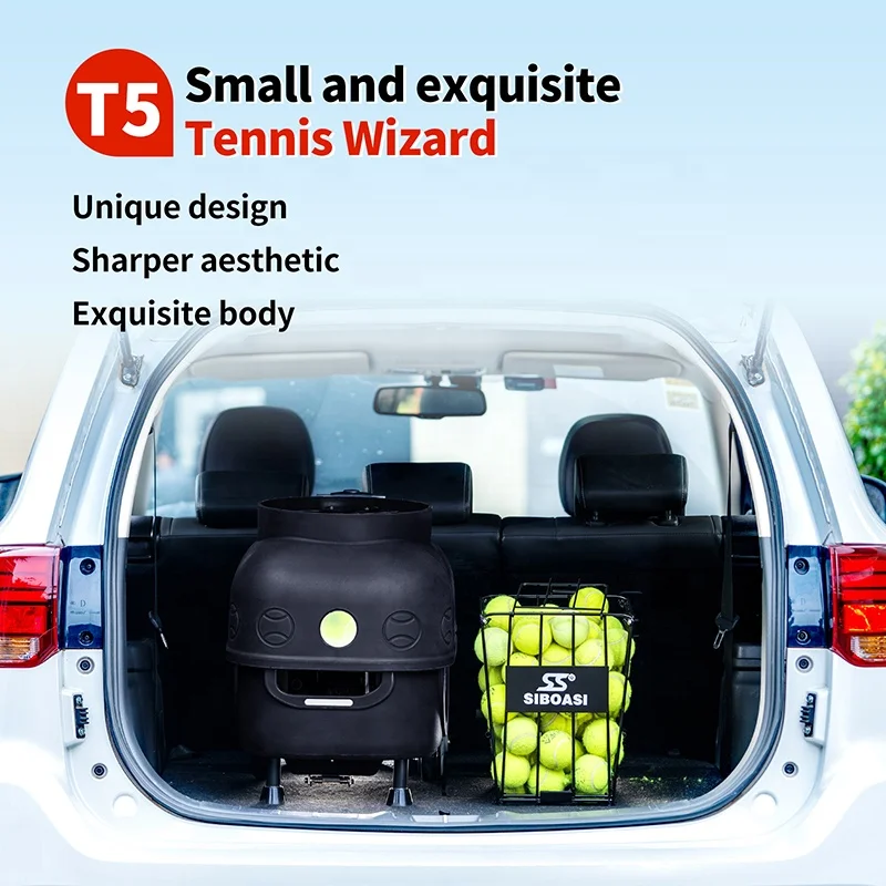 SIBOASI T5 машина для стрельбы с теннисным мячом тренировок по теннису рекламными ценами