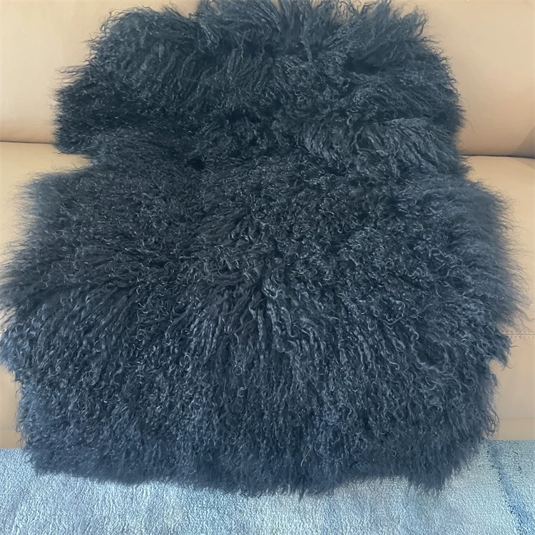 Long Curly Fur Mongolian Sheep Skin Real Sheepskin Rugs And Carpet