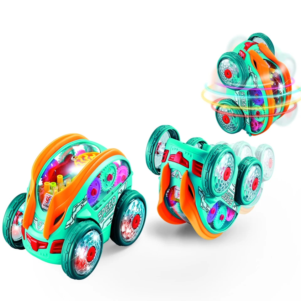 Hot Sale Creative Electric Stunt Dump Truck 360 Rotation Stunt Car Stunt Car Toys With Lights And Music For Kids
