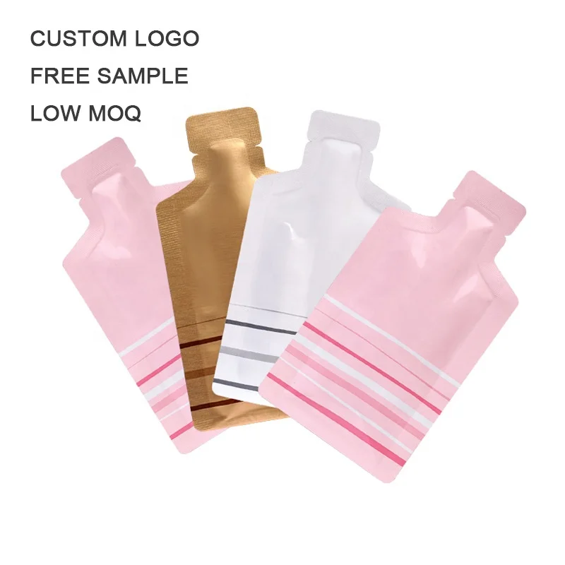 Special Shape Bag Foil Laminated 3 Side Seal Plastic Liquid Juice Drink Bag Heat Seal Sachet Die Cut Energy Gel Pouch