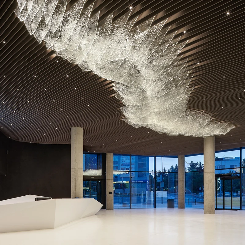 Custom made hotel lobby hall LED luxury glass art deco extra large chandelier for hotel lounge club hotel lighting