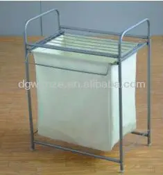 Folding laundry basket with wheels