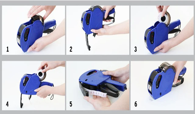 Price guns Bailida factory Wholesales MX5500 EOS 8 Digits automatic price gun ABS colorful manual labeler