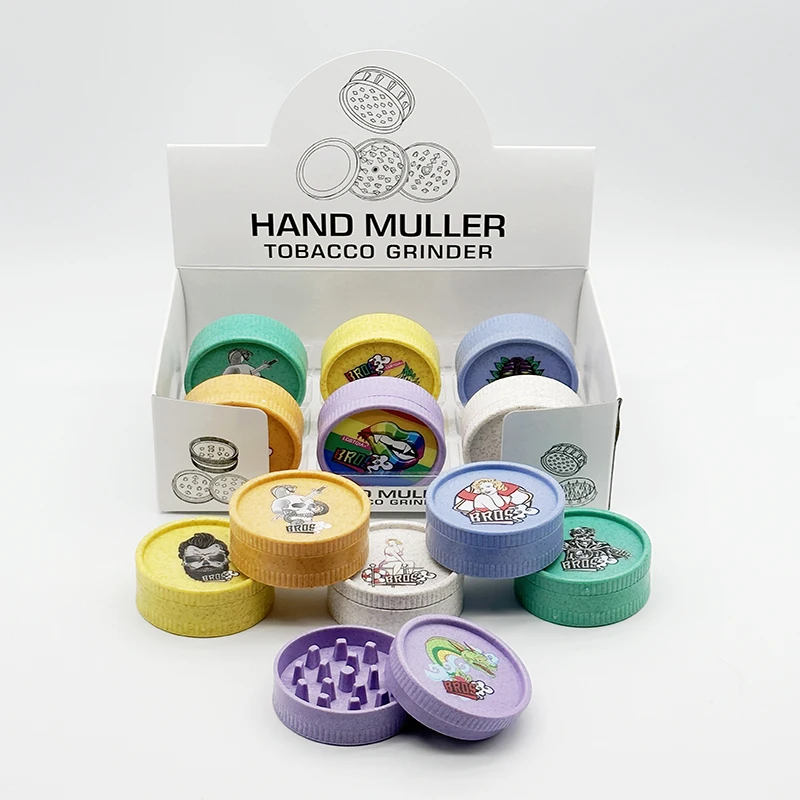 2024 Manual Tobacco degradable  Grinder  custom  new style  55mm 2 parts