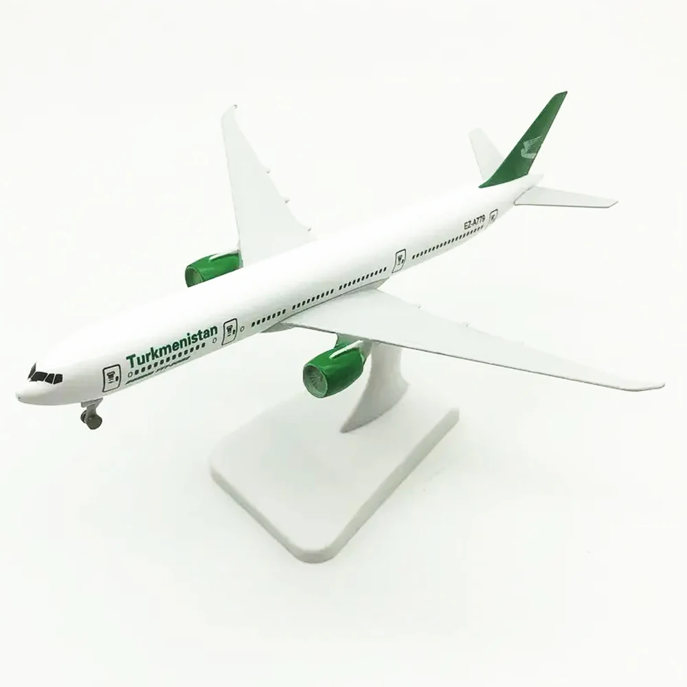 20cm Metal 1:200 Turkmenistan Airline B777 Plane Alloy Scale Civilian Aircraft Models with Landing Gear