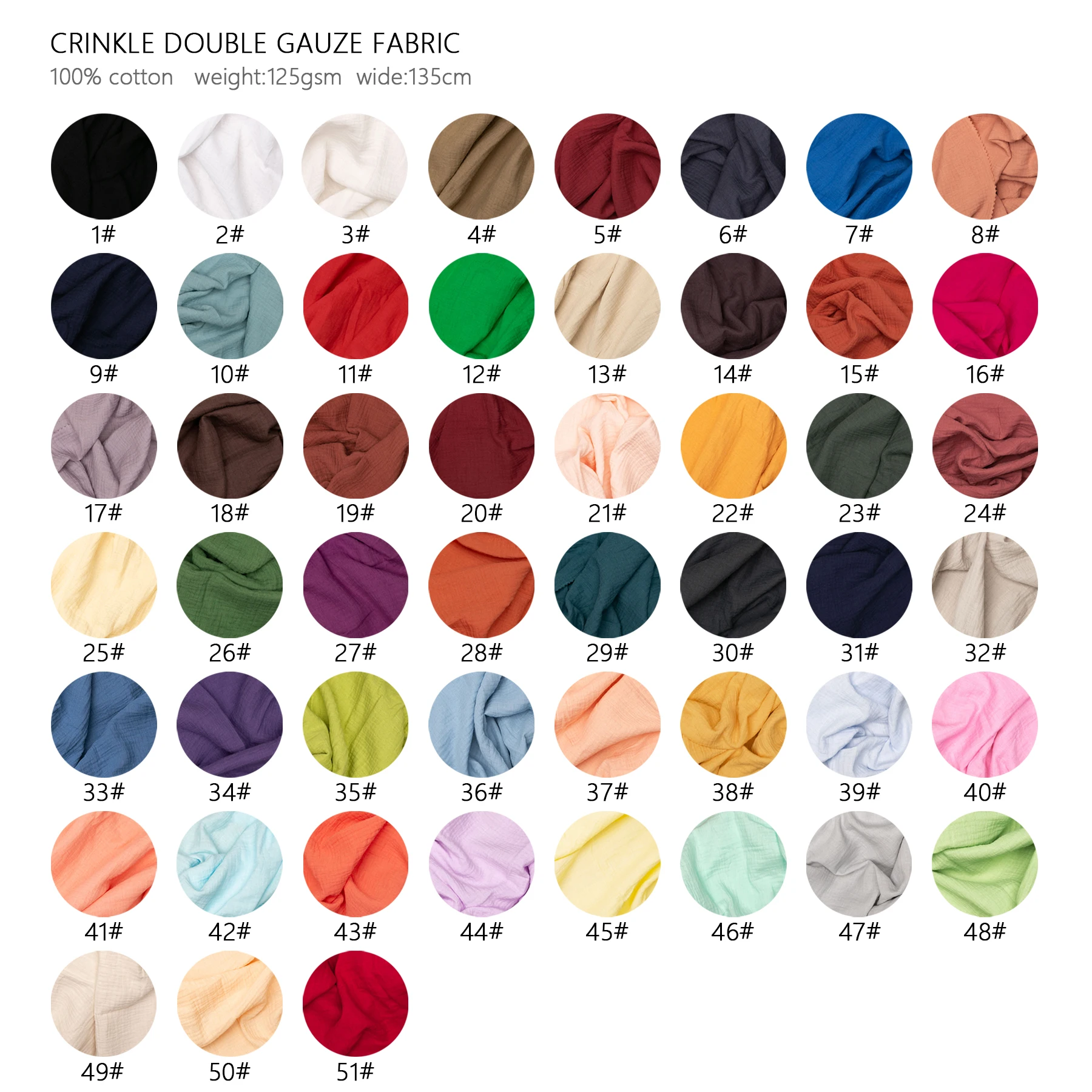 
Must-to-buy crinkle double gauze cotton wholesale muslin fabric for infant clothing 