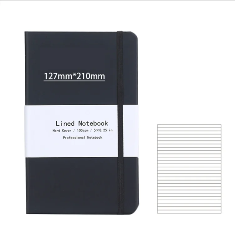 
A5 Strap Pu Business Notebook Elastic Band Student Office Hard-faced Handbook Diary 