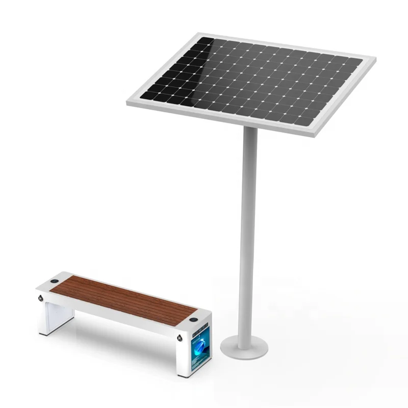 New Style Solar Powered USB Phone Charging WiFi Access Smart Outdoor Furniture Bench Seat for Park