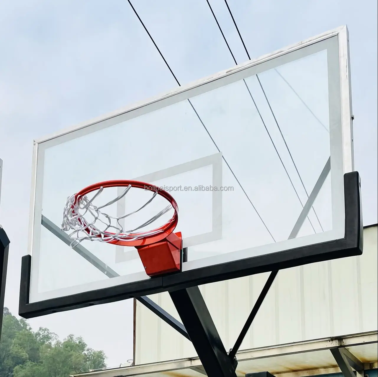 Hot Sale FIBA 10mm 12mm Outdoor Tempered Glass Basketball Backboard 1800*1050mm 72'x42' inch