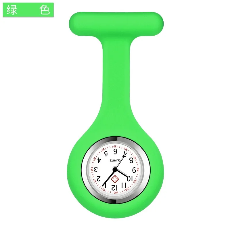 Wholesale Health Medical Promotional Watch Eco-Friendly Silicone Band Relojes Hombre Fob Watch With Brooch